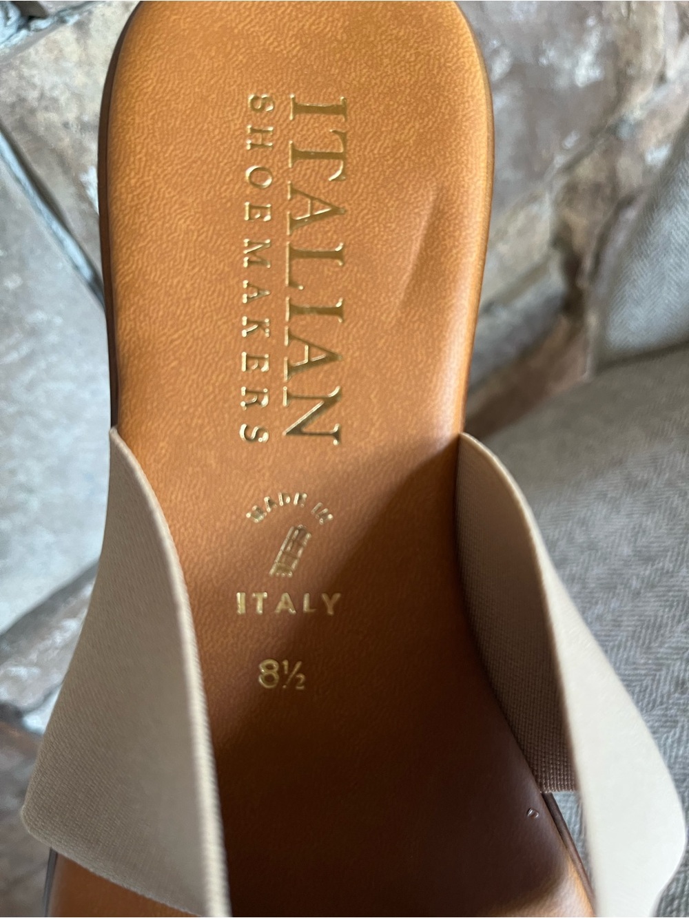 Italian Shoemakers Briley Sandals Women’s Size 8.5 Made in Italy Beige Tan - Picture 4 of 4
